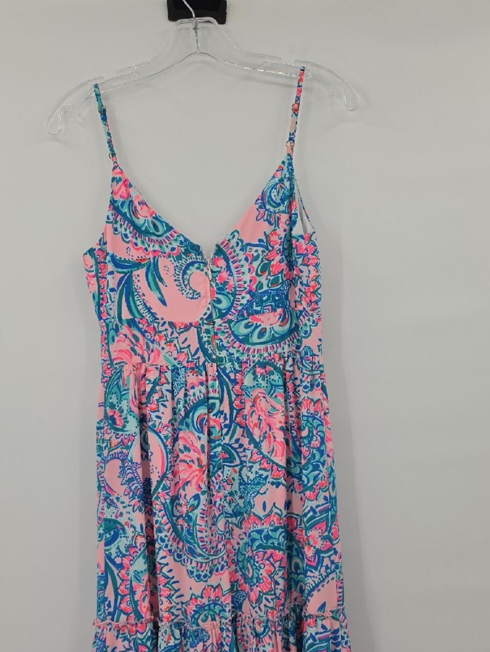 Lilly Pulitzer Melody Maxi Dress Pink Tropics Tint Tangerine Dream Size 0 - Picture 5 of 8